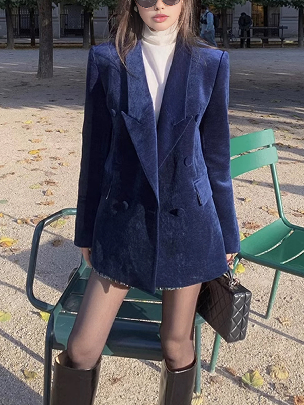 Zarif Vardiyalı Düğmeli Blazer