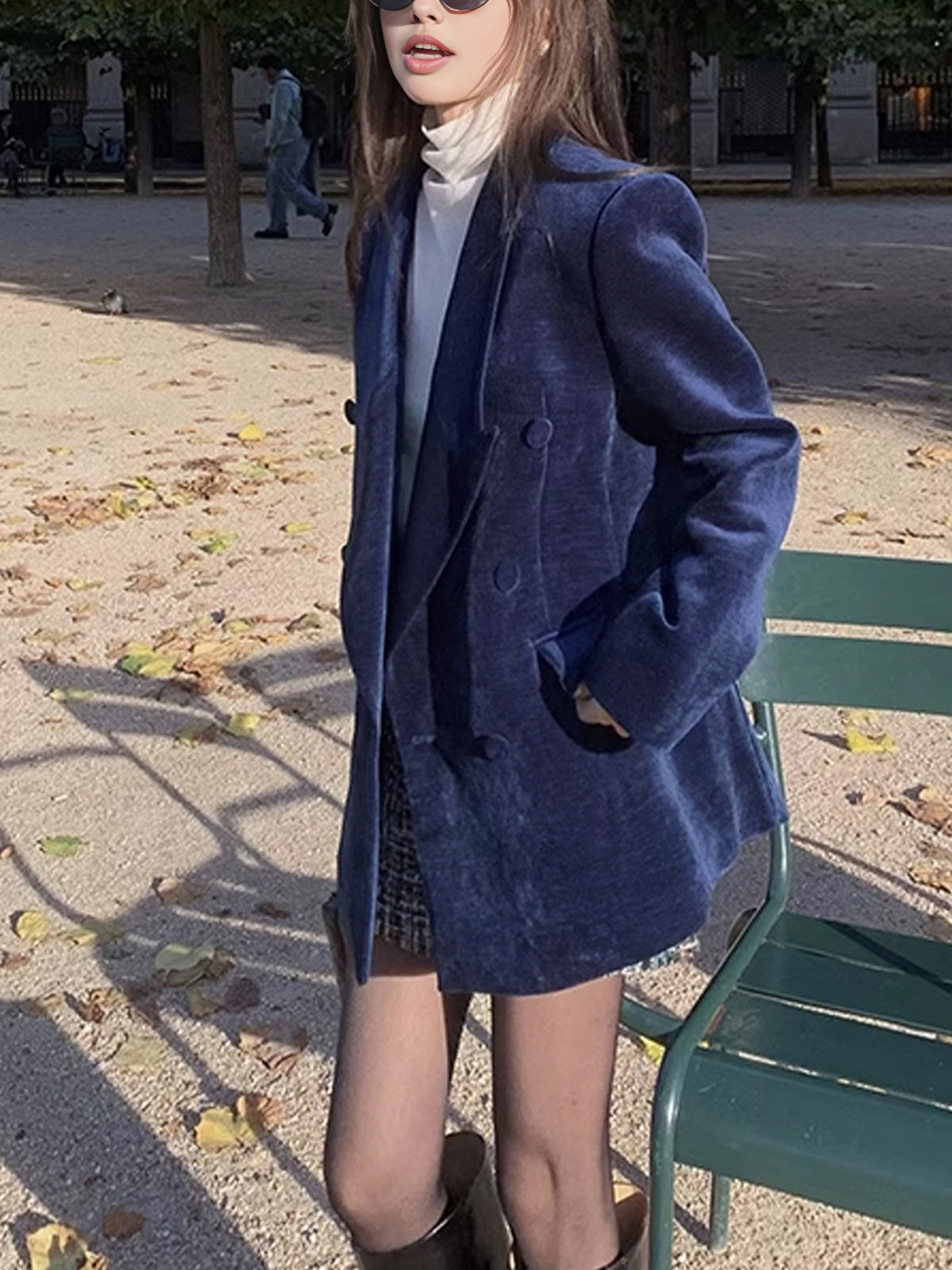 Zarif Vardiyalı Düğmeli Blazer