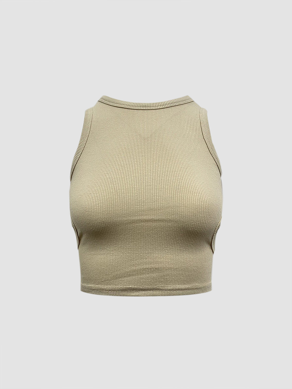 Düz Sırt Kesimli Crop Tank Top