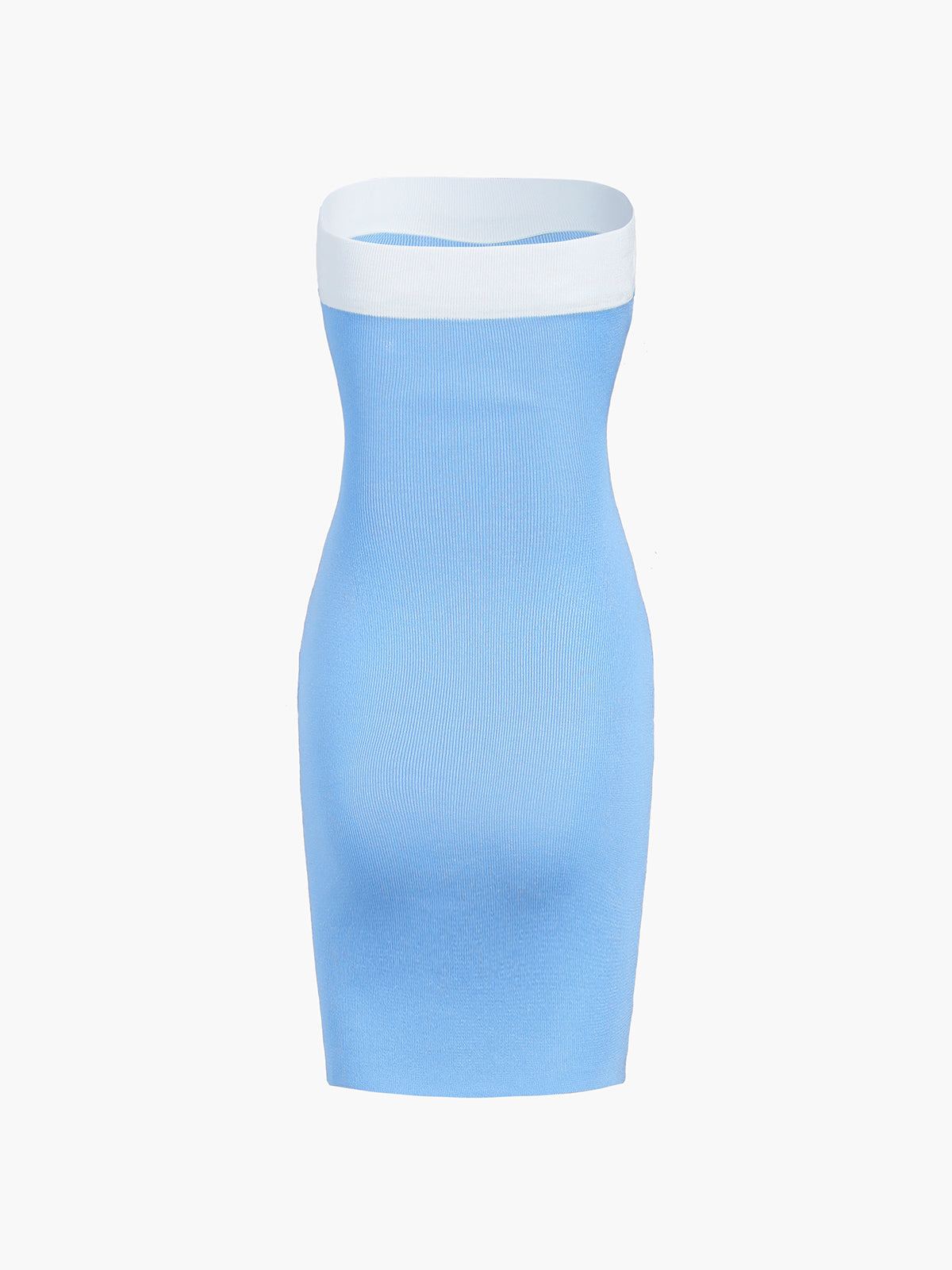 Kontrast Kesimli Bodycon Kısa Elbise