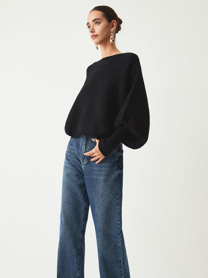 Slouchy Oversized Ribana Crop Kazak