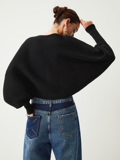 Slouchy Oversized Ribana Crop Kazak