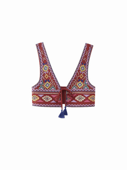 Boho Nakışlı Düğümlü Cami Üst