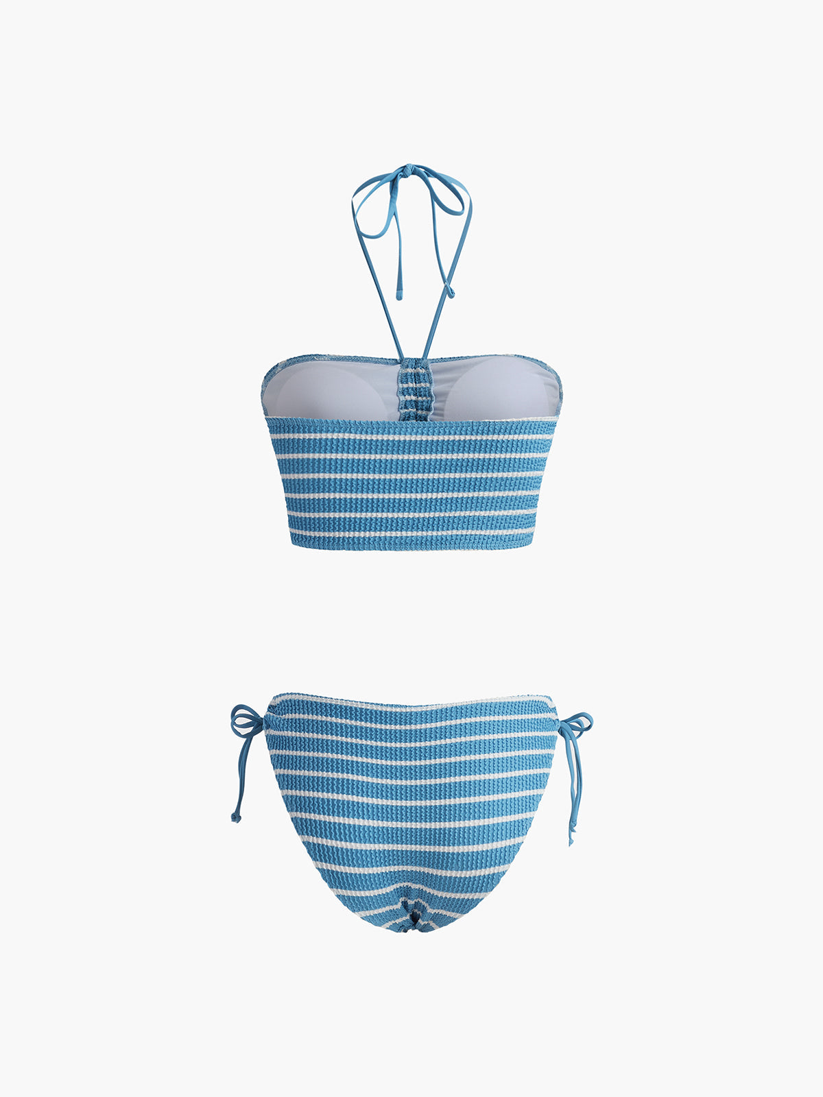 Halter Çizgili Bikini Takımı