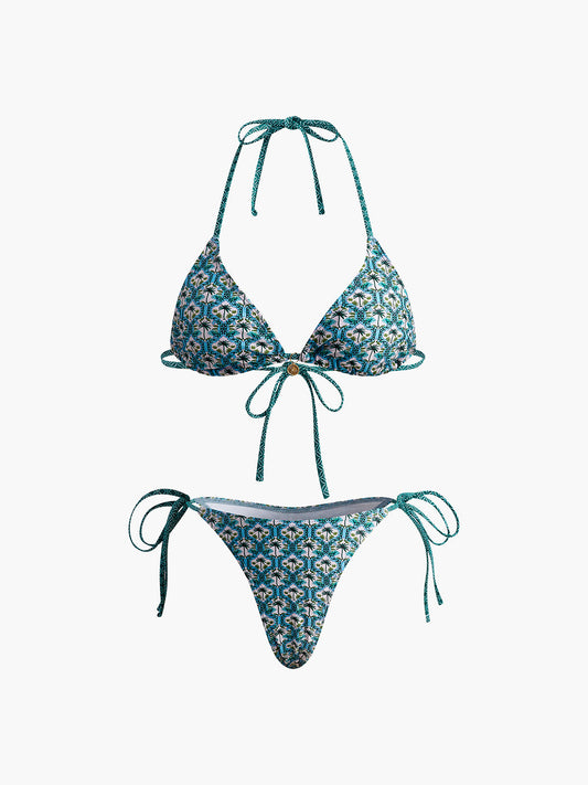 Printed Lace Bikini Set