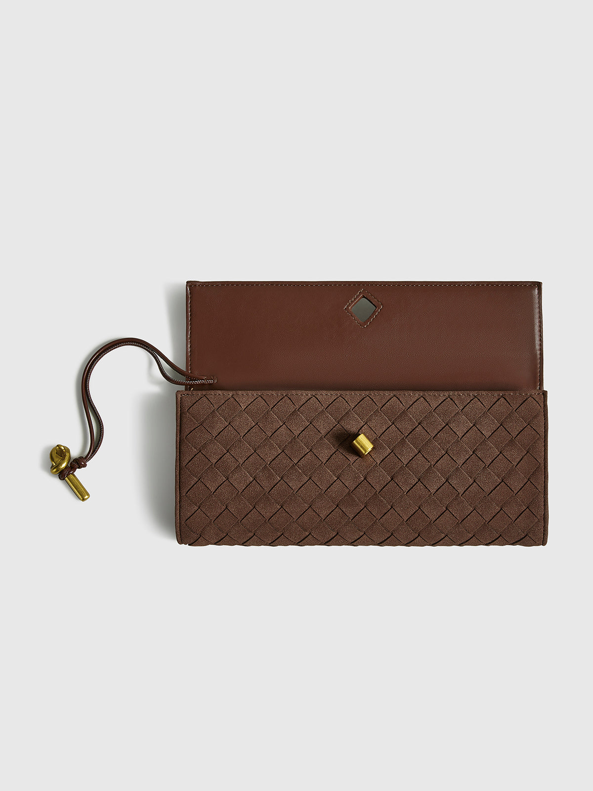 Flap Süet Clutch Çanta