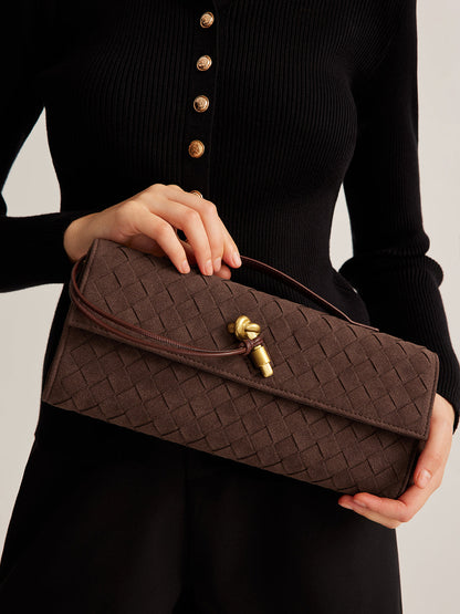 Flap Süet Clutch Çanta