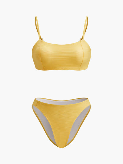 Dokulu Scoop Yaka Bikini Takımı